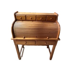 ESCRITORIO MADERA CON PERSIANA Y CAJONES