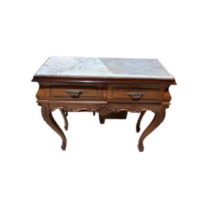 MESA RECIBIDOR MARMOL Y MADERA