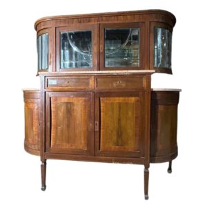 VITRINA DE MADERA CON PIEDRA MARMOL