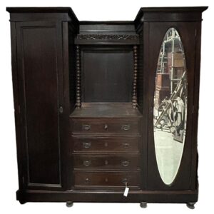 ARMARIO TOCADOR MADERA Y CRISTAL