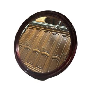 ESPEJO REDONDO MADERA Y CRISTAL