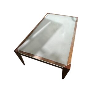 MESA DE CENTRO MADERA Y CRISTAL