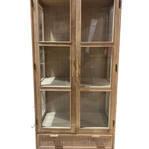 VITRINA EXPOSITOR MADERA Y CRISTAL