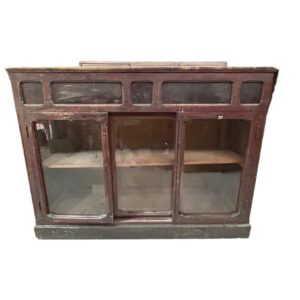 VITRINA ANTIGUA DE MADERA Y CRISTAL